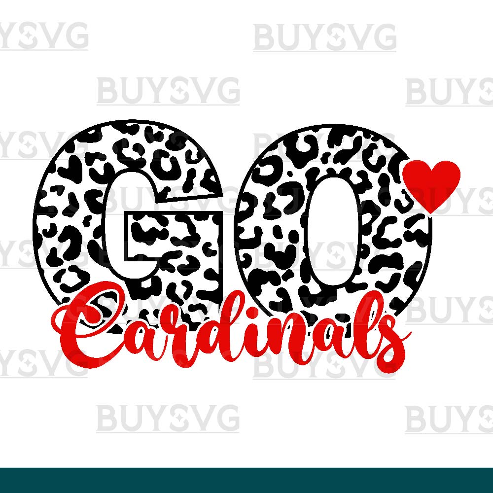 Cardinals SVG PNG Digital file Download LEOPARD CIRCLE GO