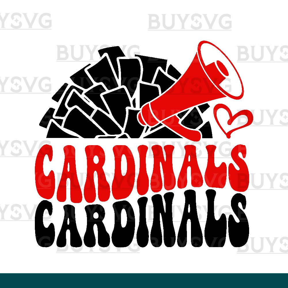 Cardinals SVG PNG Digital file Download POMPOM CHEER