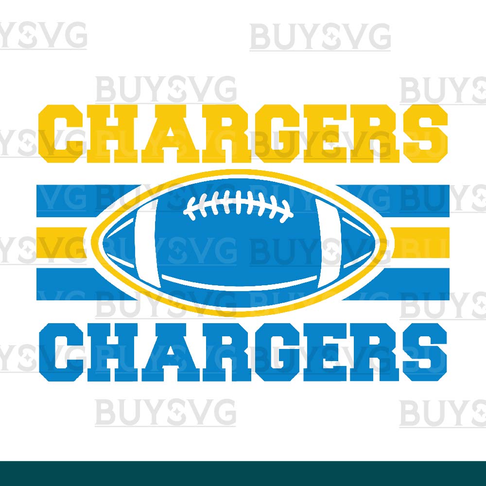 Chargers SVG PNG Digital file Download 2 STACK FOOTBALL