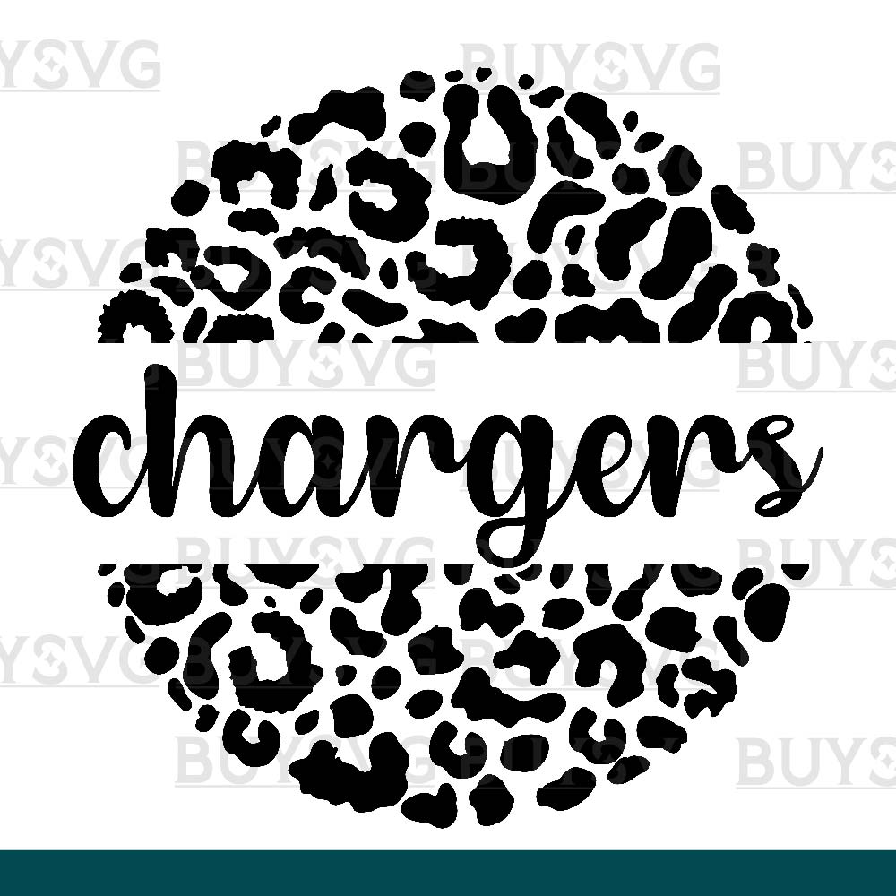 Chargers SVG PNG Digital file Download LEOPARD CIRCLE