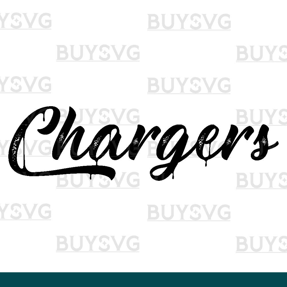 Chargers SVG PNG Digital file Download METAL