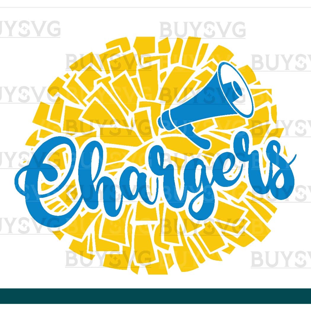 Chargers SVG PNG Digital file Download POMPOM