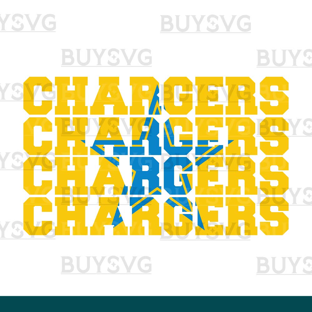 Chargers SVG PNG Digital file Download Star 4 1