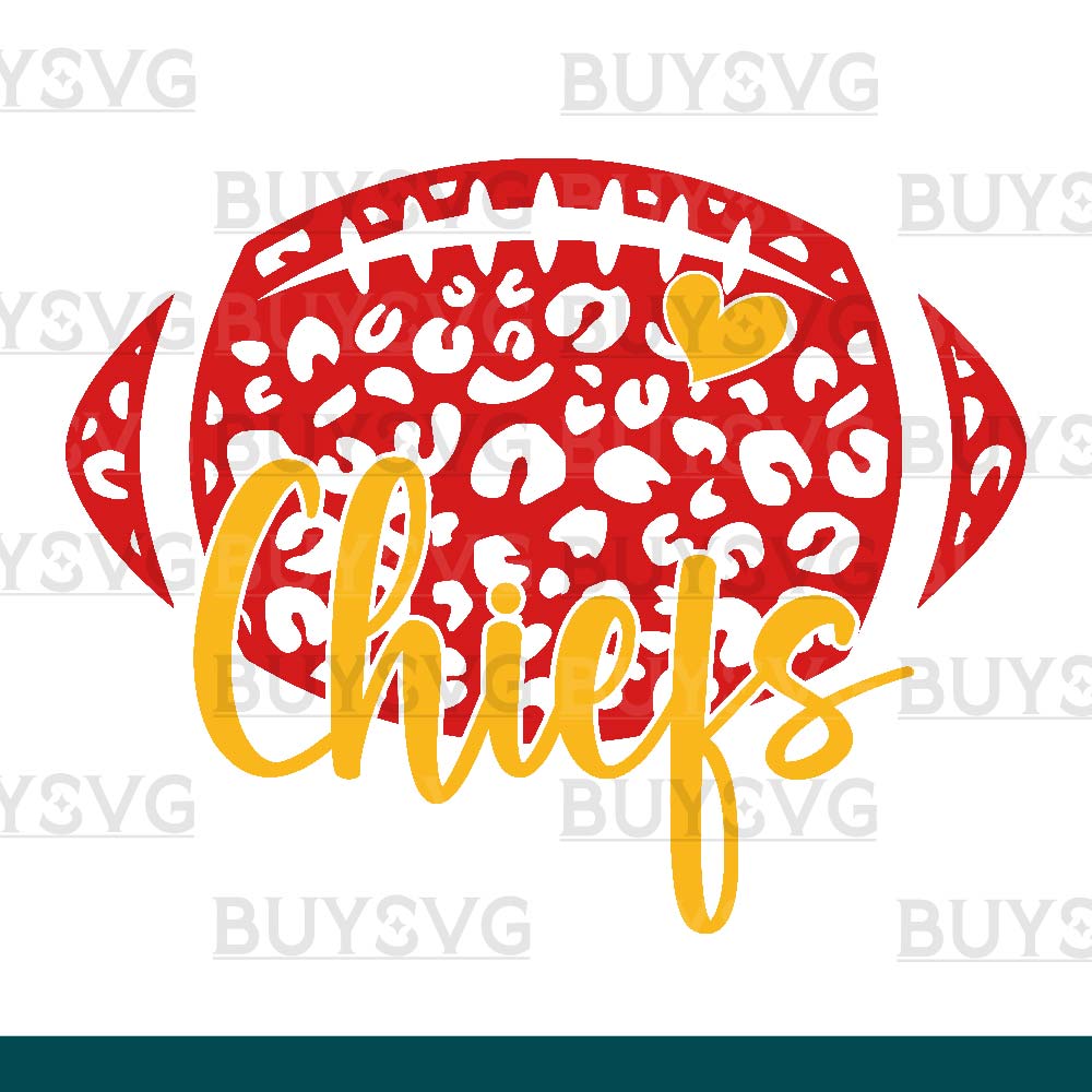 Chiefs SVG PNG Digital file Download LEOPARD FOOTBALL