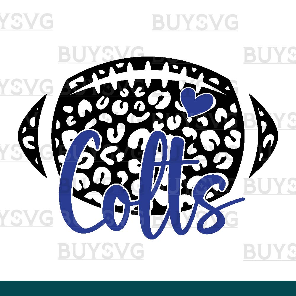 Colts SVG PNG Digital file Download LEOPARD FOOTBALL