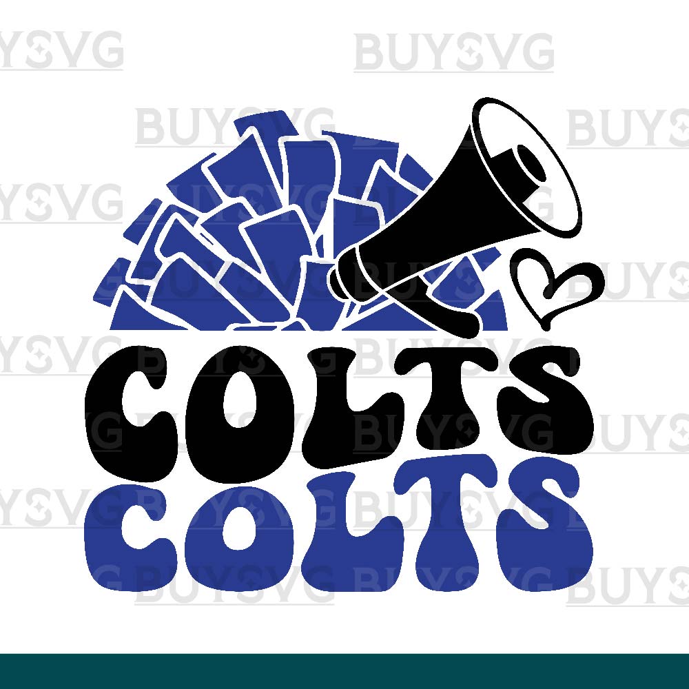 Colts SVG PNG Digital file Download POMPOM CHEER