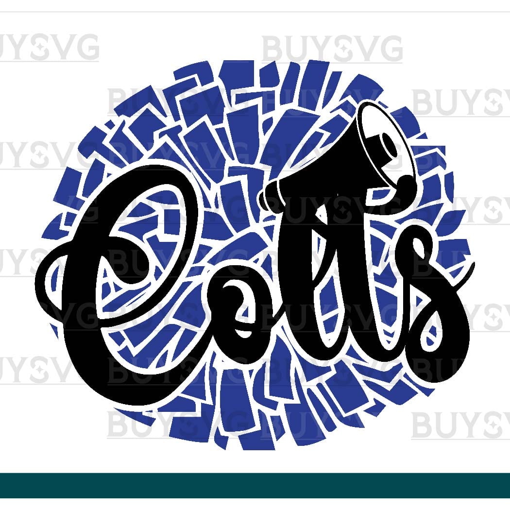 Colts SVG PNG Digital file Download POMPOM