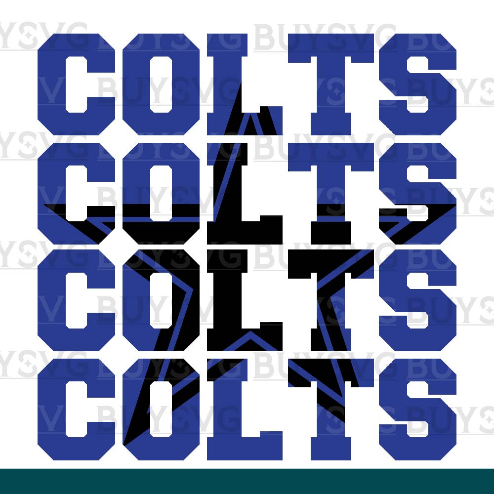 Colts SVG PNG Digital file Download Star 4 1