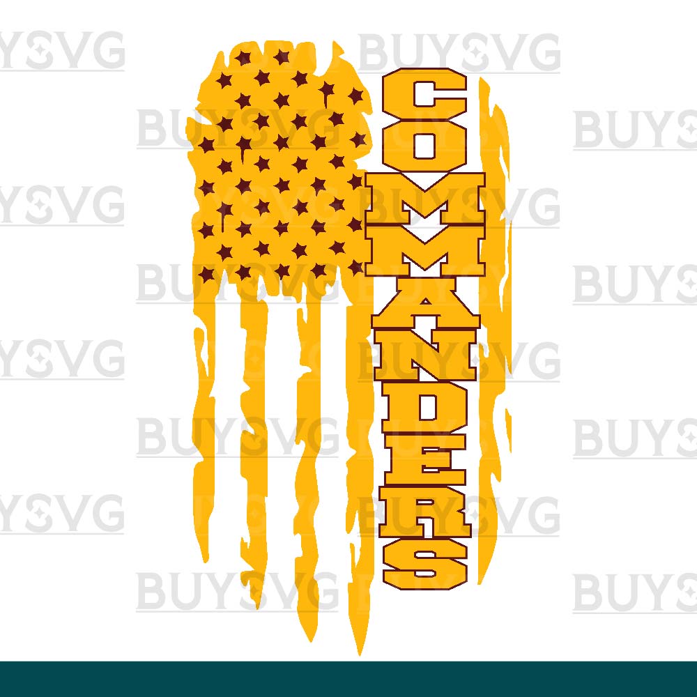 Commanders SVG PNG Digital file Download FLAG 4