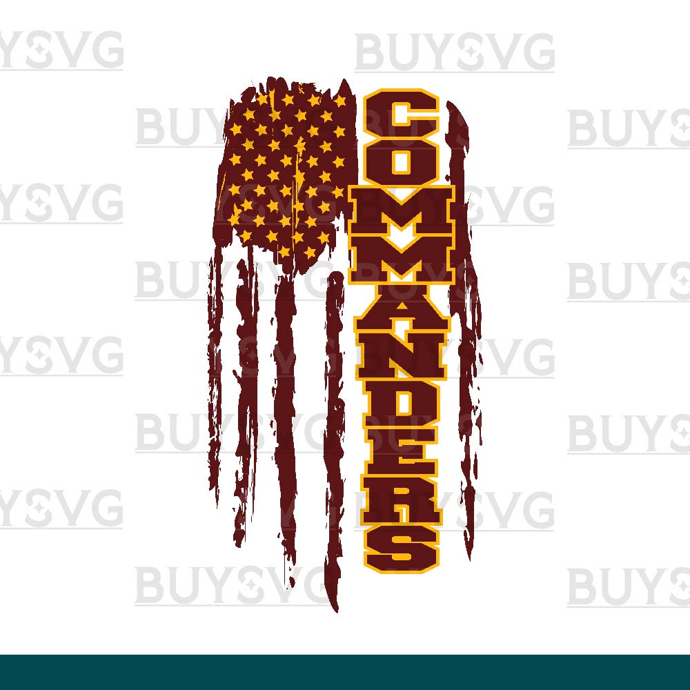 Commanders SVG PNG Digital file Download Flag 1