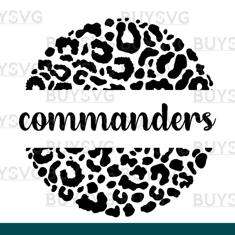 Commanders SVG PNG Digital file Download LEOPARD CIRCLE