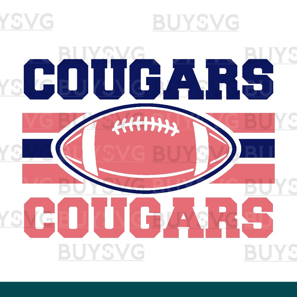 Cougars SVG PNG Digital file Download 2 STACK FOOTBALL