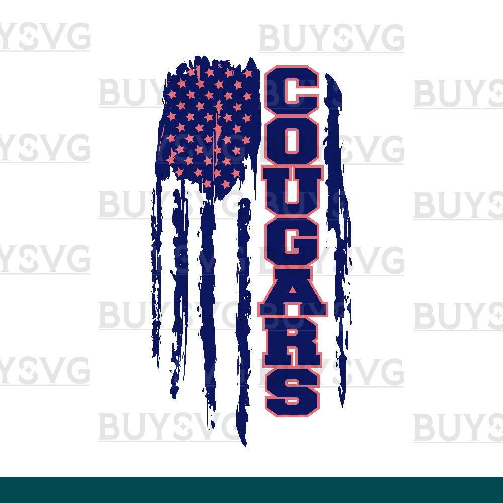 Cougars SVG PNG Digital file Download Flag 1