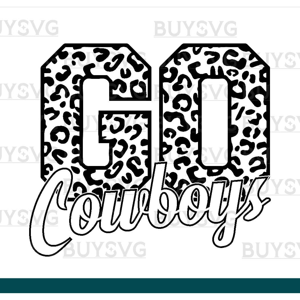 Cowboys SVG PNG Digital file Download Black Go Leopard