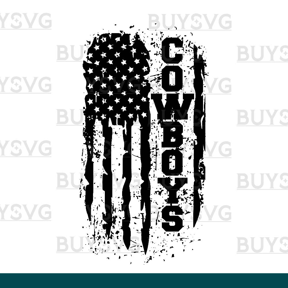 Cowboys SVG PNG Digital file Download FLAG 3