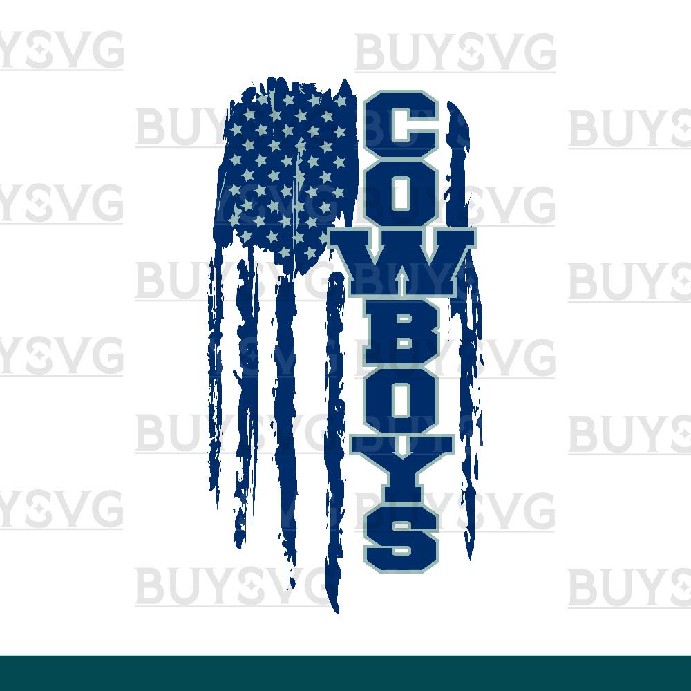 Cowboys SVG PNG Digital file Download Flag 1