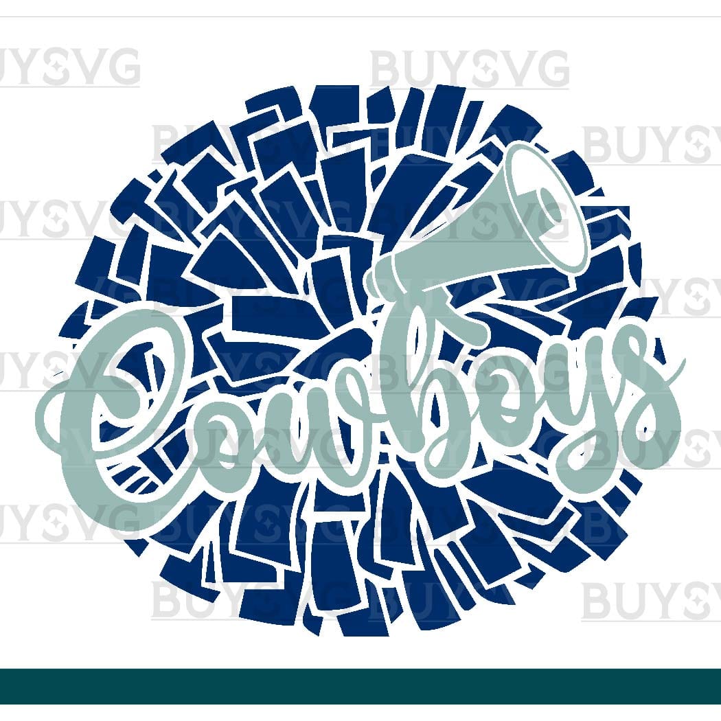 Cowboys SVG PNG Digital file Download POMPOM