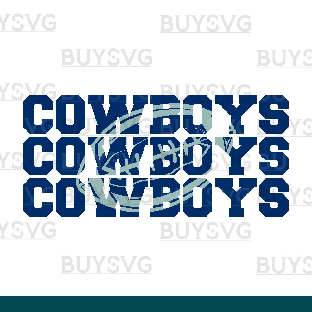 Cowboys SVG PNG Digital file Download Stack 3 Football 1