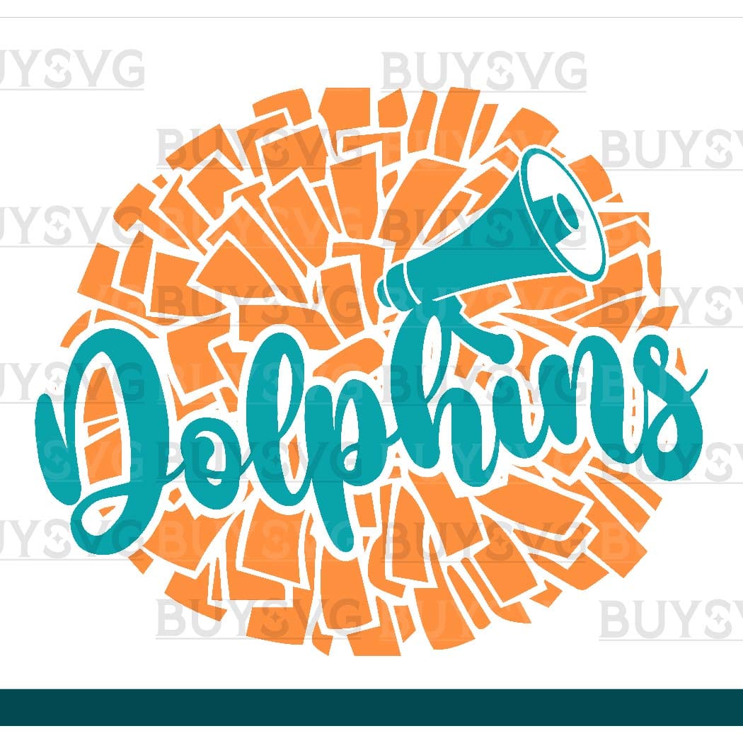 Dolphins SVG PNG Digital file Download POMPOM