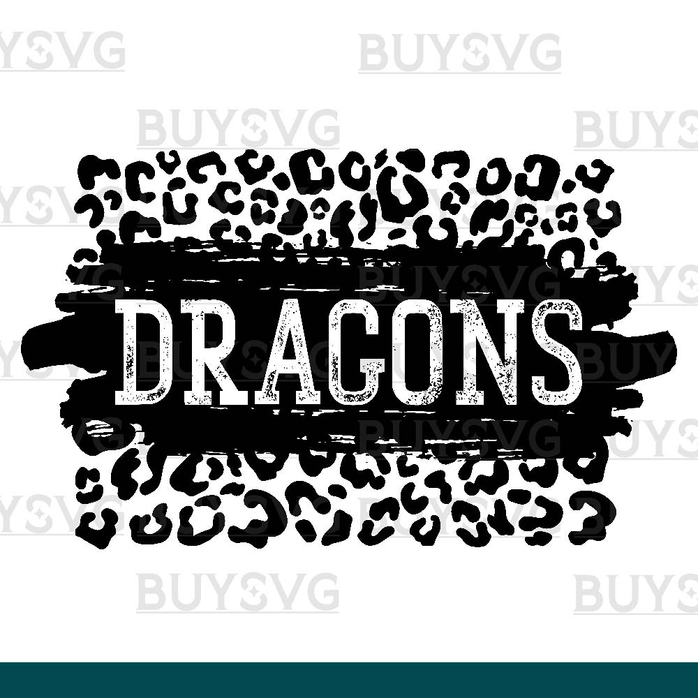 Dragons SVG PNG Digital file Download LEOPARD PATCH