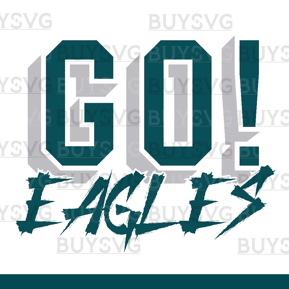 Eagles SVG PNG Digital file Download GO Cheering 2