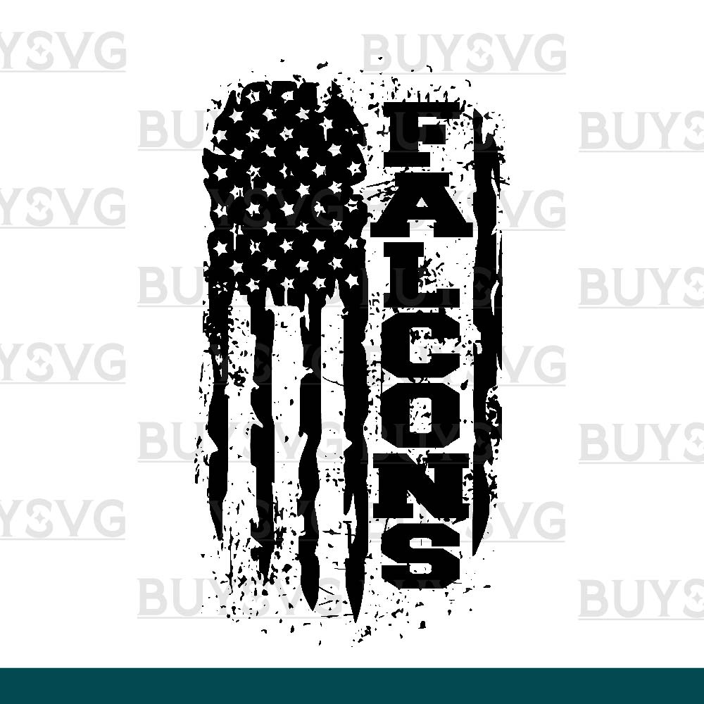 Falcons SVG PNG Digital file Download FLAG 3