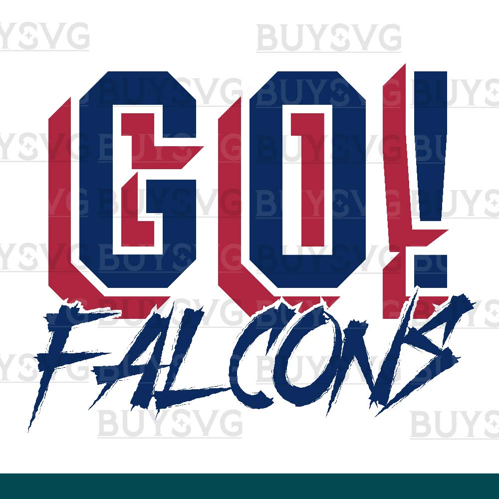 Falcons SVG PNG Digital file Download GO Cheering 2