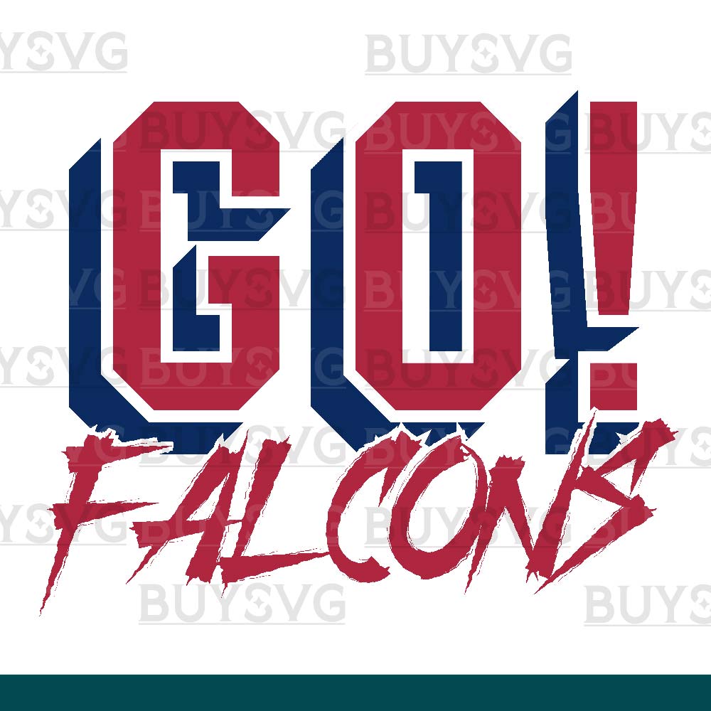 Falcons SVG PNG Digital file Download GO Cheering