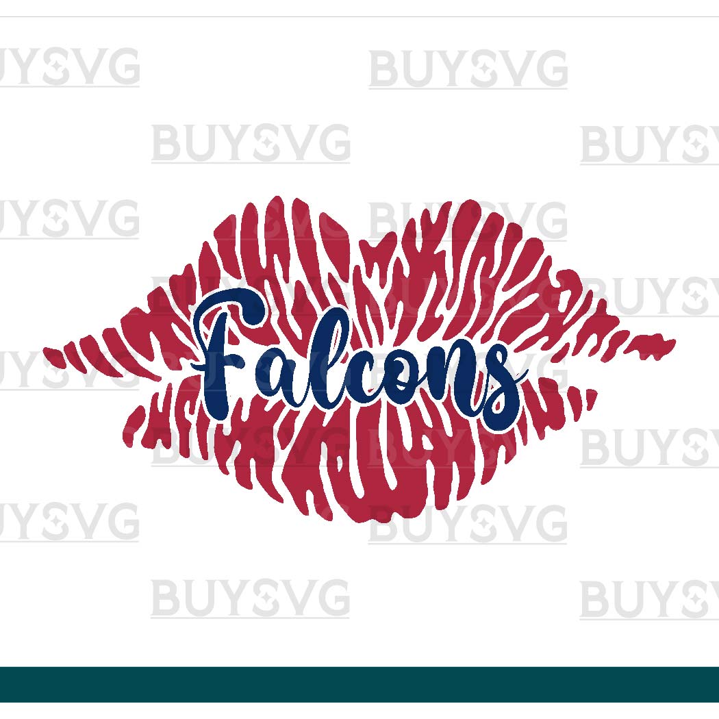 Falcons SVG PNG Digital file Download LIPS 1