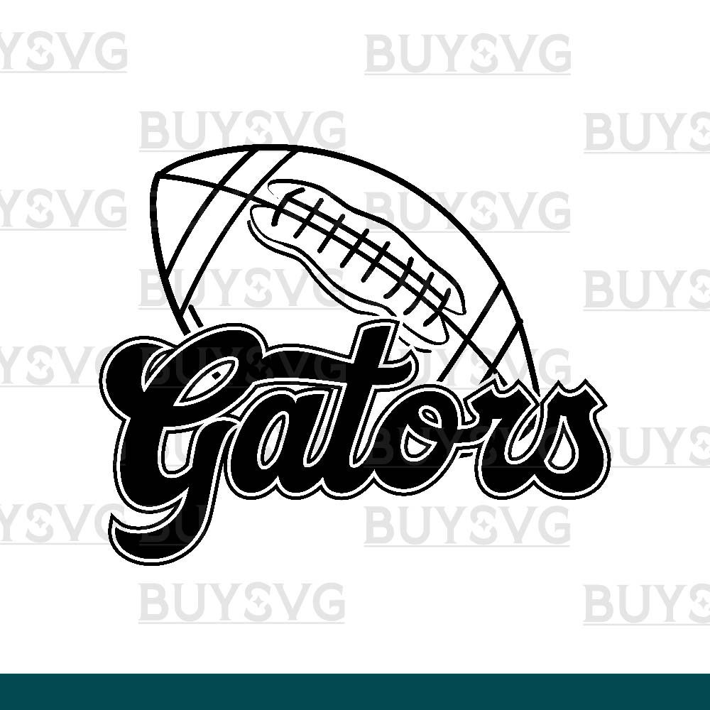 Gators SVG PNG Digital file Download FOOTBALL LINNED