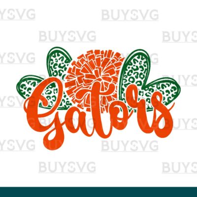 Gators SVG PNG Digital file Download HEART POMPOM HEART