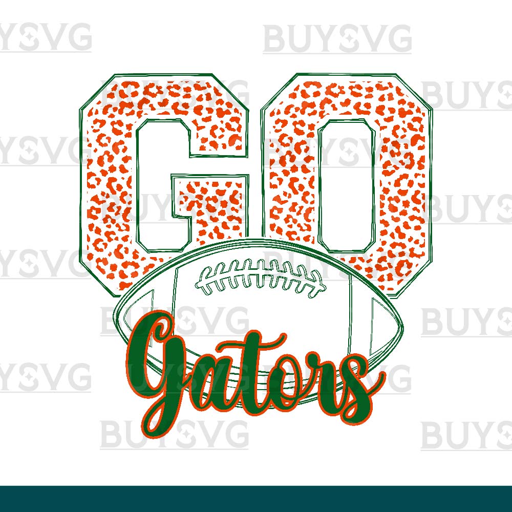 Gators SVG PNG Digital file Download go football lower outlined