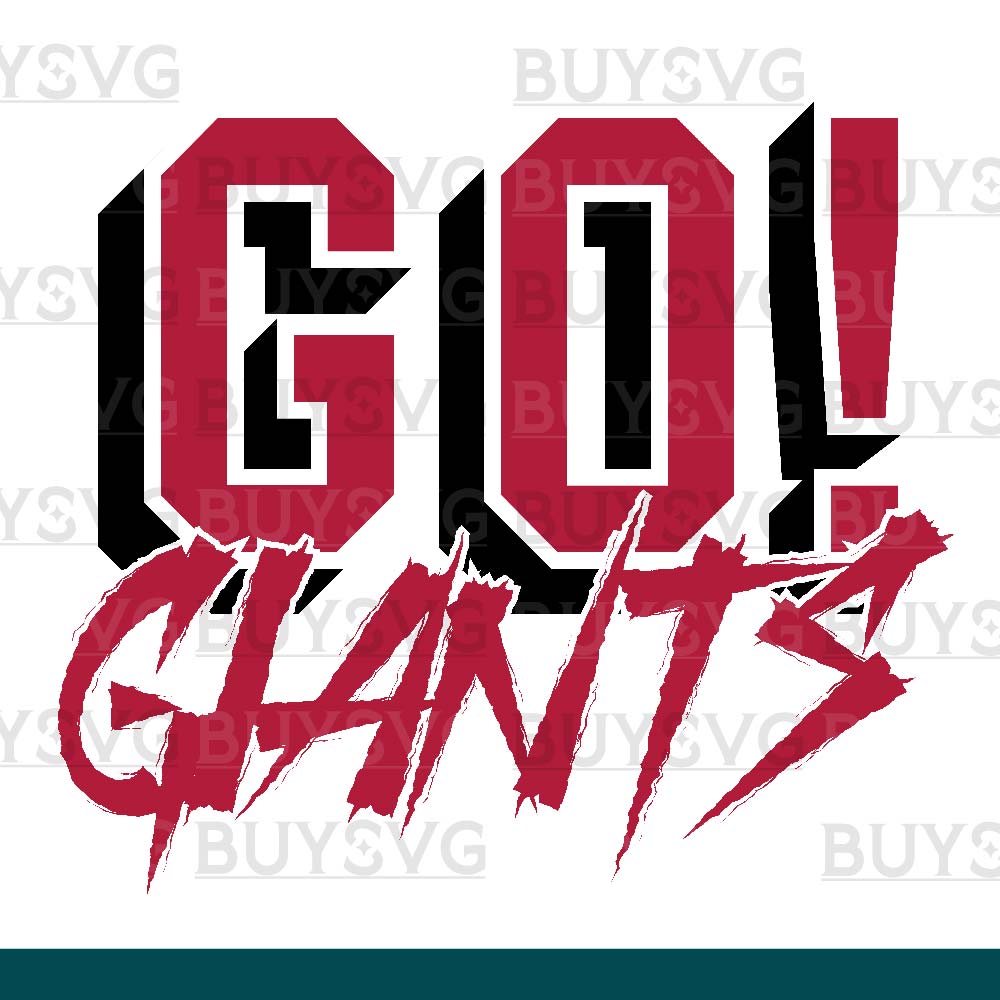 Giants SVG PNG Digital file Download GO Cheering