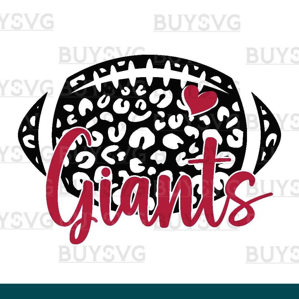 Giants SVG PNG Digital file Download LEOPARD FOOTBALL