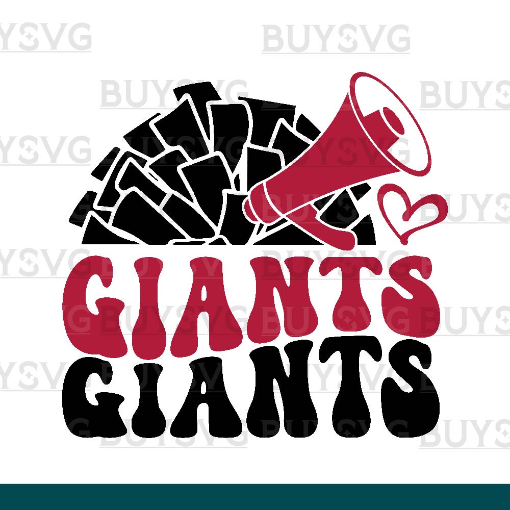 Giants SVG PNG Digital file Download POMPOM CHEER