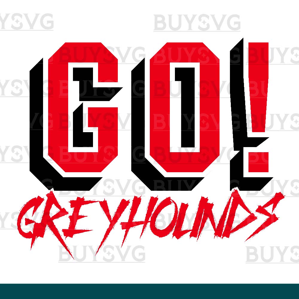 Greyhounds SVG PNG Digital file Download GO Cheering