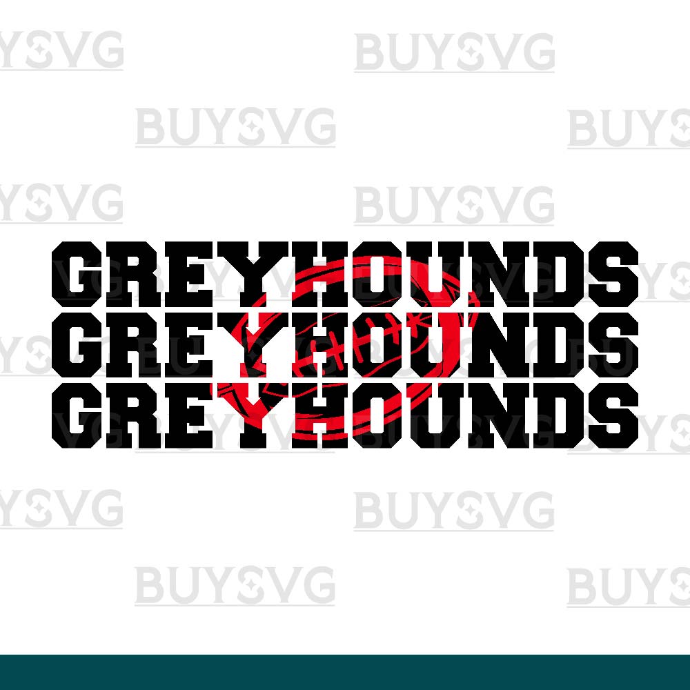 Greyhounds SVG PNG Digital file Download Stack 3 Football 1