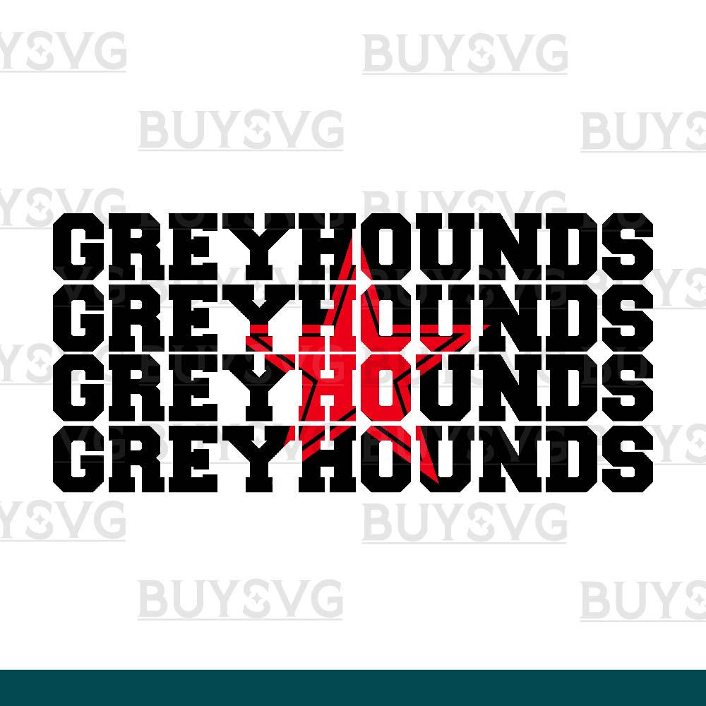 Greyhounds SVG PNG Digital file Download Star 4 1