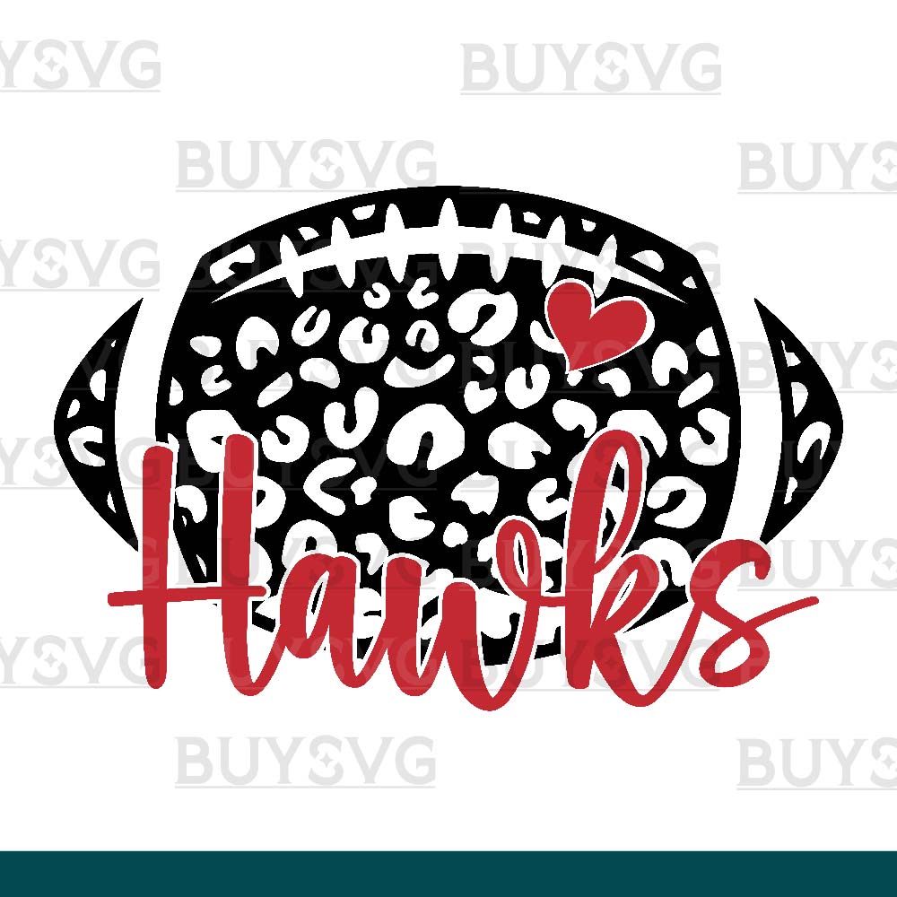 Hawks SVG PNG Digital file Download LEOPARD FOOTBALL