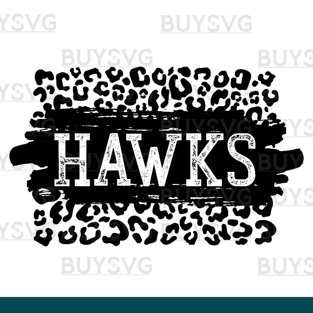 Hawks SVG PNG Digital file Download LEOPARD PATCH