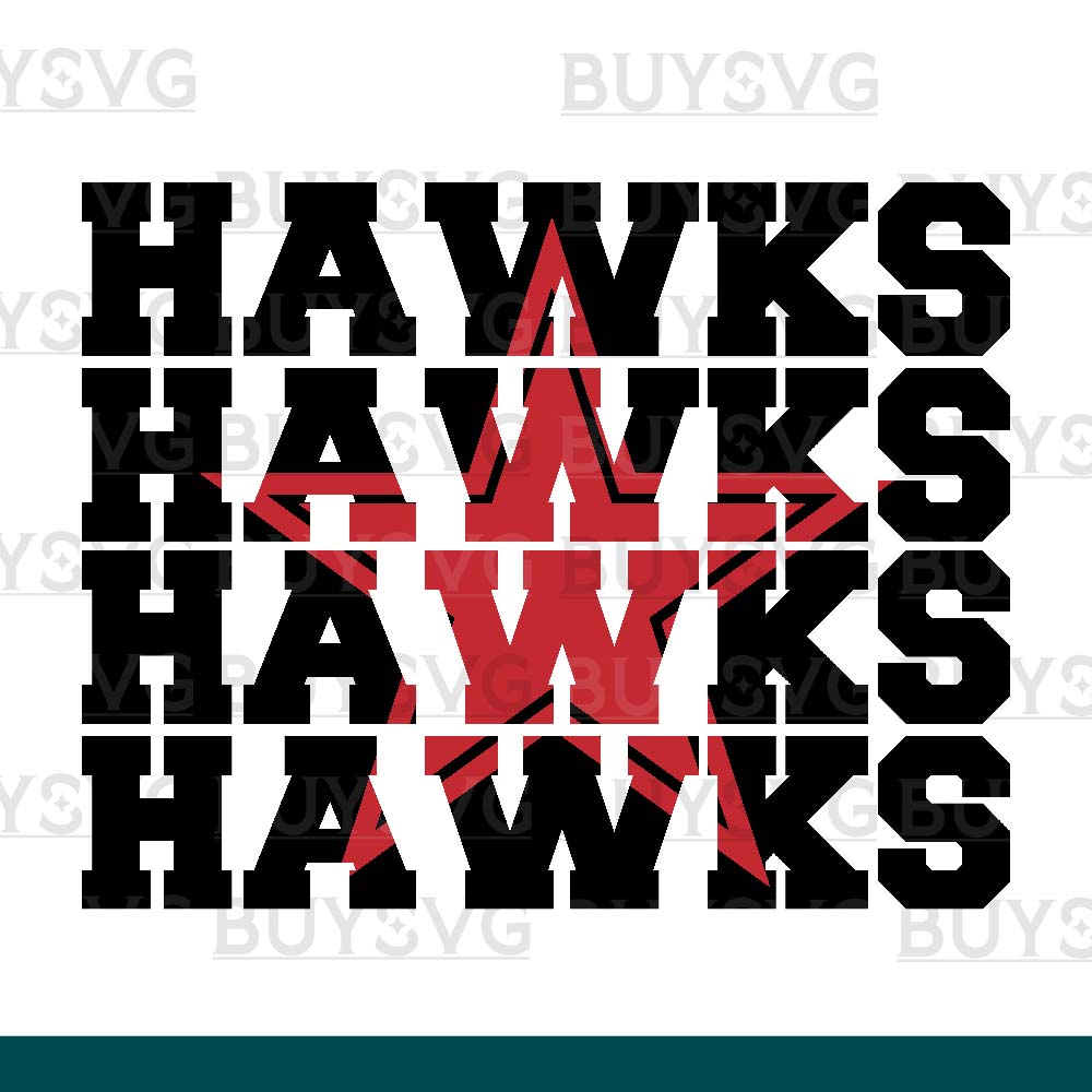 Hawks SVG PNG Digital file Download Star 4 1