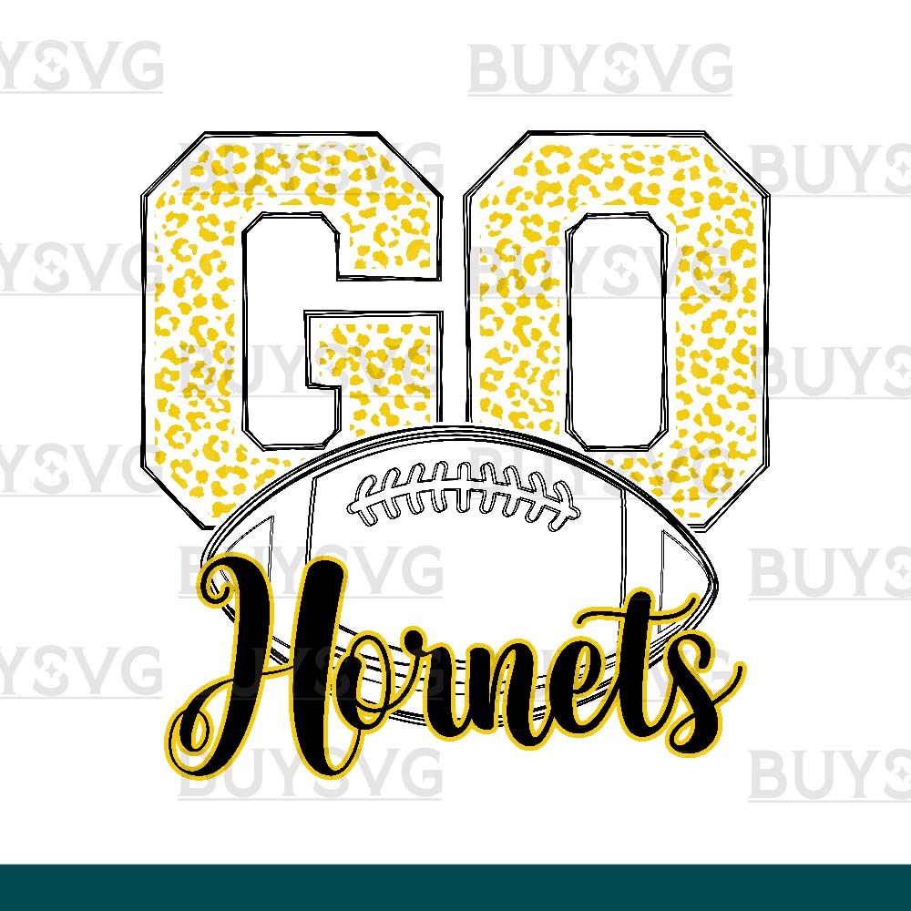 Hornets SVG PNG Digital file Download go football lower outlined