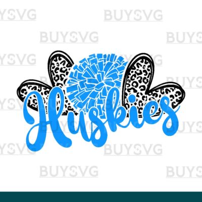 Huskies SVG PNG Digital file Download HEART POMPOM HEART