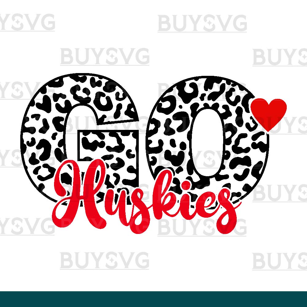 Huskies SVG PNG Digital file Download LEOPARD CIRCLE GO