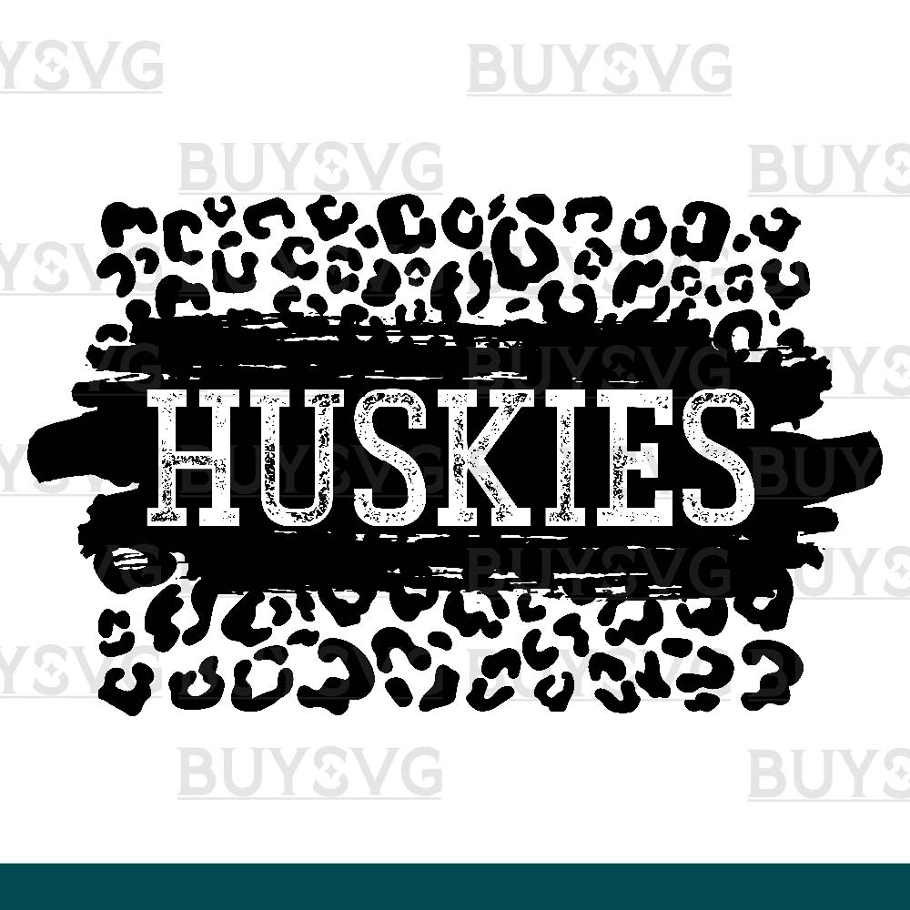 Huskies SVG PNG Digital file Download LEOPARD PATCH