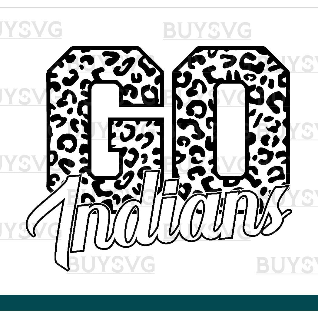 Indians SVG PNG Digital file Download Black Go Leopard