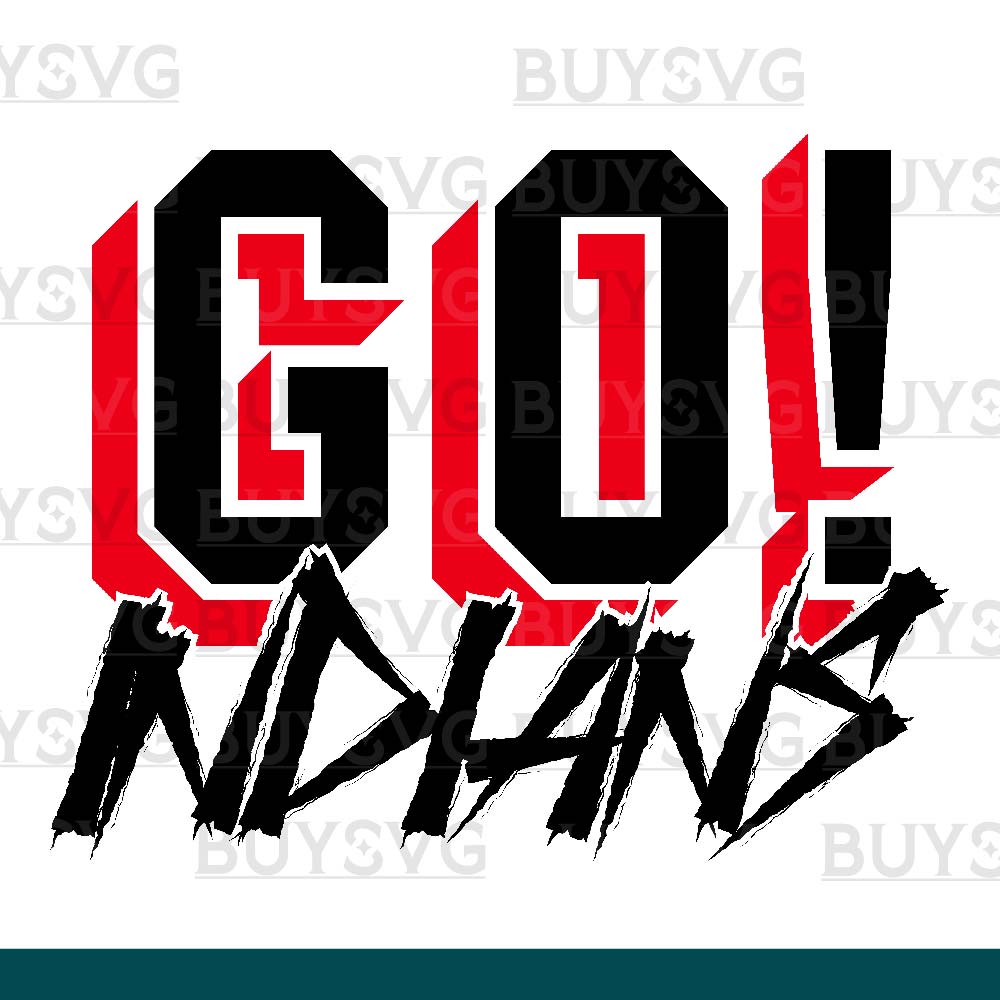 Indians SVG PNG Digital file Download GO Cheering 2