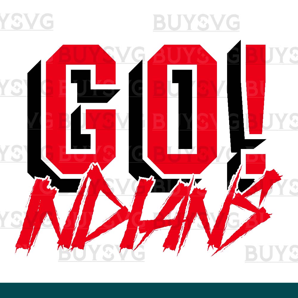 Indians SVG PNG Digital file Download GO Cheering