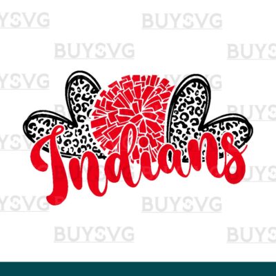 Indians SVG PNG Digital file Download HEART POMPOM HEART