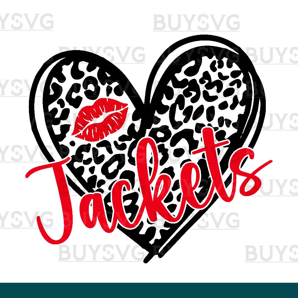 Jackets SVG PNG Digital file Download LEOPARD HEART LIPS